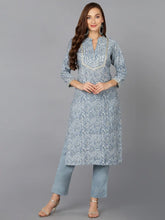 Silk Blend Ethnic Printed Kurta